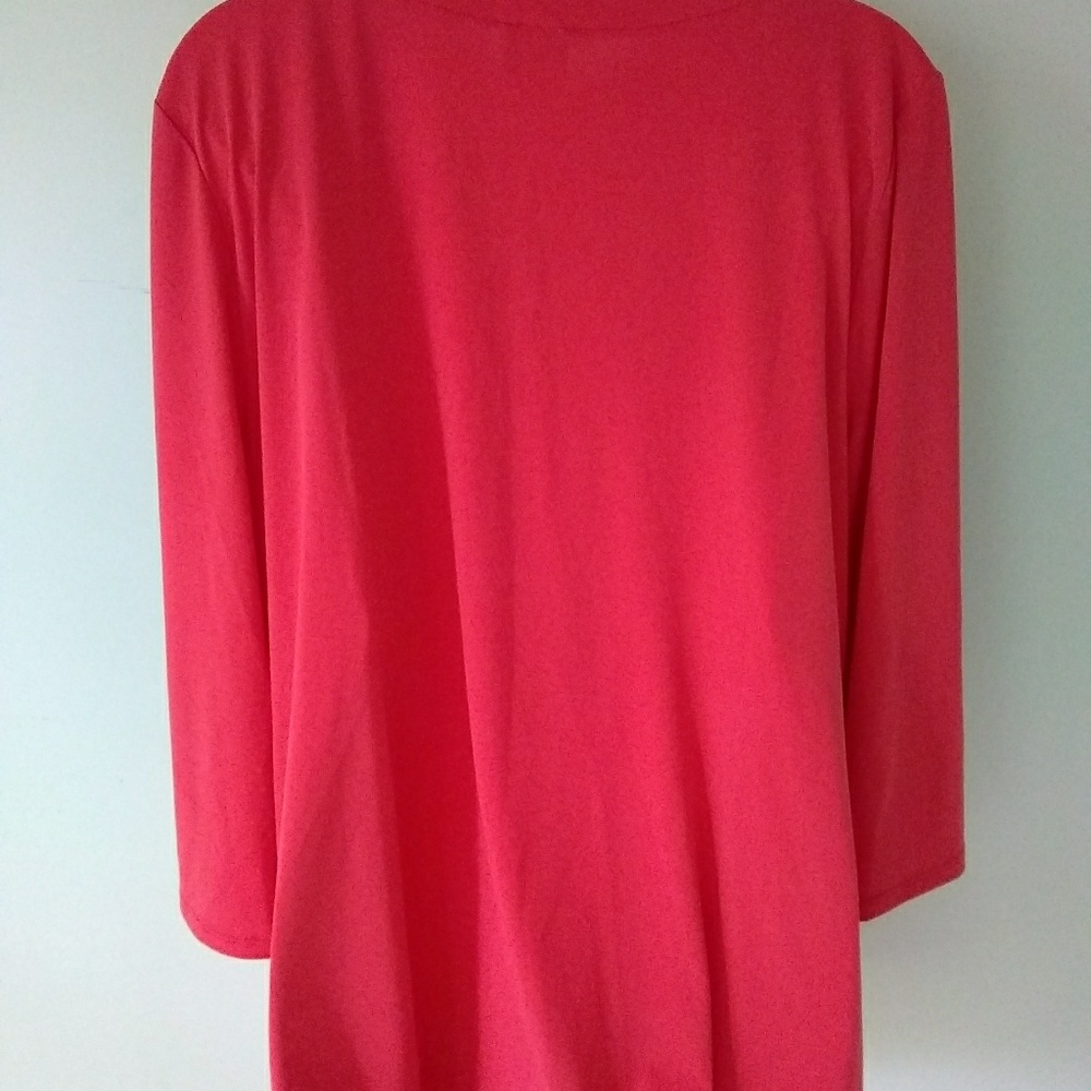 NWT Chico's Tunic Top Blouse Garibaldi Orange Sz 3 - Picture 5 of 8